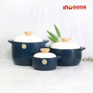 Nồi Hầm Gốm Sứ Hàn Quốc Xanh Cổ Vịt INOcokk INO012024