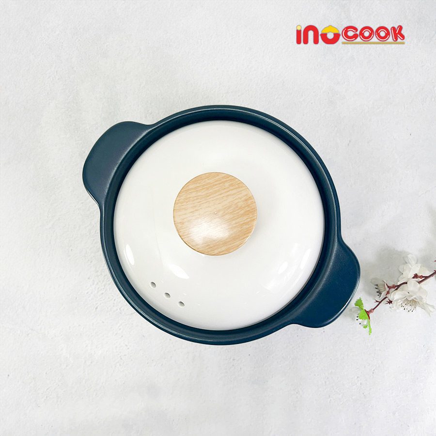 Nồi Hầm Gốm Sứ Hàn Quốc Xanh Cổ Vịt INOcokk INO012024