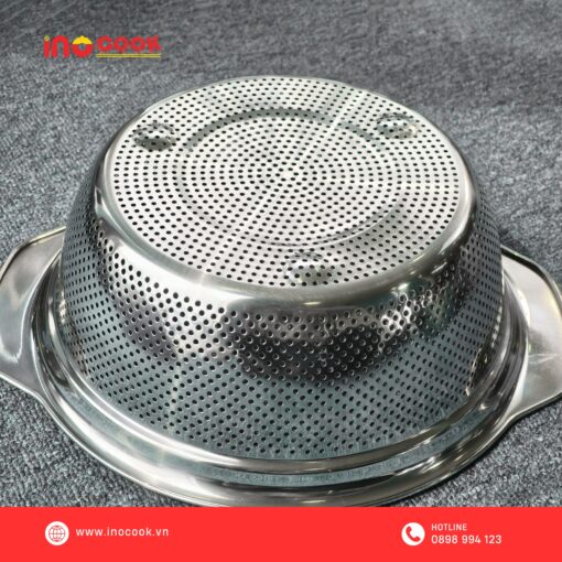 Bộ Rổ Chậu Inox 304 Inocook 23cm