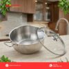 Đáy nồi inox Inocook nhiều lớp giúp truyền nhiệt đều, tiết kiệm gas