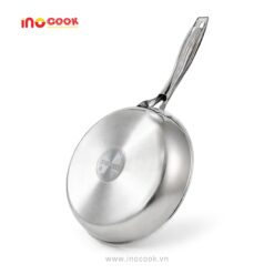 Chảo Cạn Inox Inocook Cao Cấp Chảo inox Inocook đáy từ dày cao cấp chiên xào tiện lợi