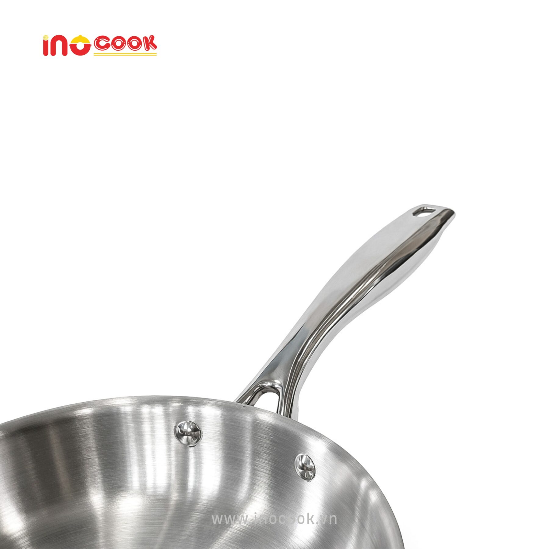 Chảo inox cao cấp Inocook thiết kế sang trọng tay cầm chắc chắn