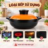 Nồi có thể sử dụng trên bếp gas, bếp hồng ngoại và trong lò nướng
